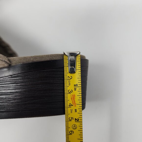 New Dirty Laundry Womens 9.5 Waltz Gray Taupe Suede Slip On Mules Western Buckle - Picture 14 of 15